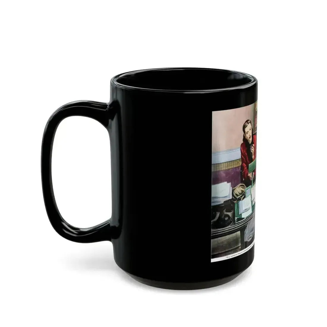 A Tense Appointment with a Lawyer, The Saturday Evening Post - Black Coffee Mug - Go Mug Yourself