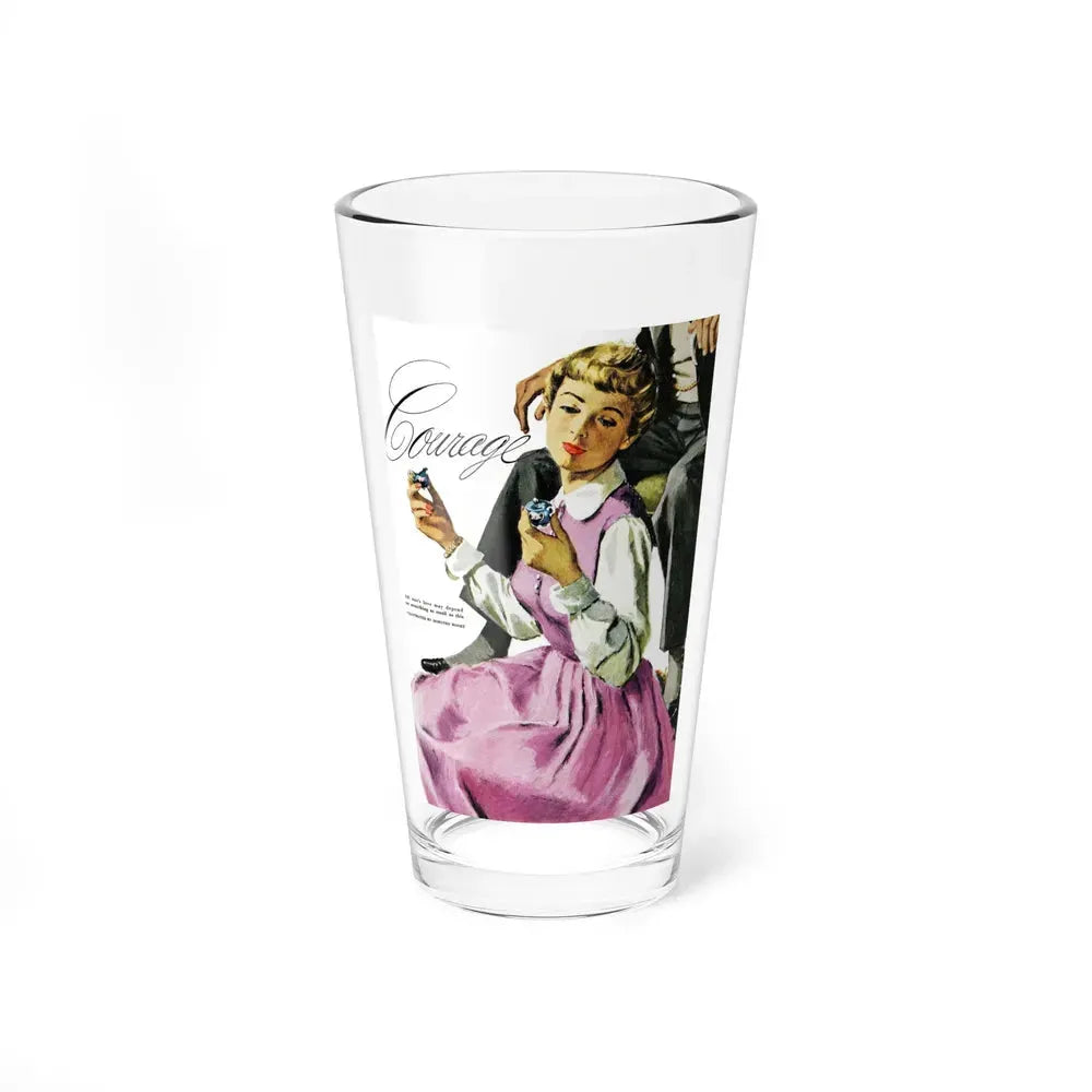 A Touch of Courage, Good Housekeeping, June 1949 (Magazine Illustration) Pint Glass 16oz 16oz - Go Mug Yourself
