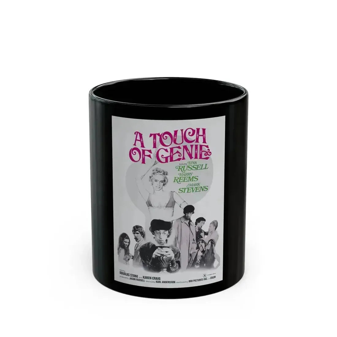 A TOUCH OF GENIE 1974 Movie Poster - Black Coffee Mug 11oz - Go Mug Yourself