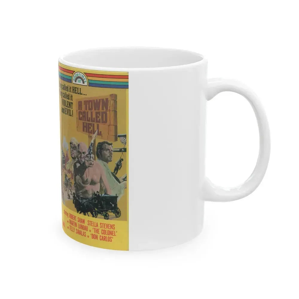 A TOWN CALLED HELL (VHS COVER) - White Coffee Mug - Go Mug Yourself