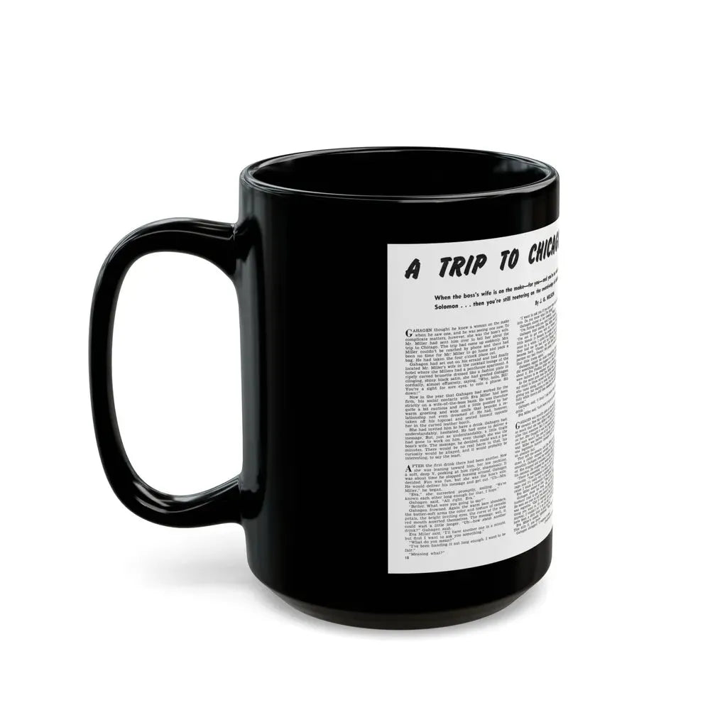 A Trip To Chicago, Mr. magazine, March 1952 - Black Coffee Mug - Go Mug Yourself