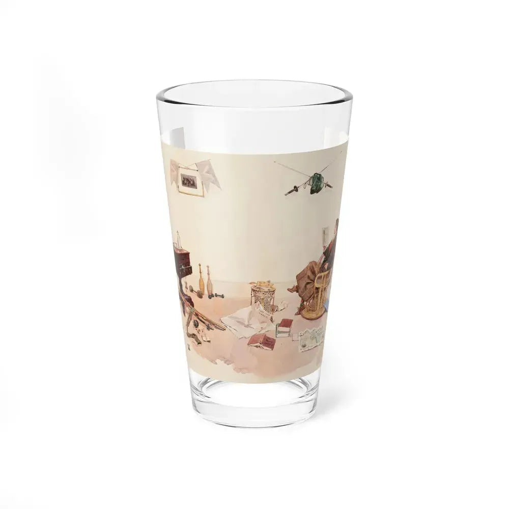 A Valentine Delivery, story illustration (Magazine Illustration) Pint Glass 16oz 16oz - Go Mug Yourself