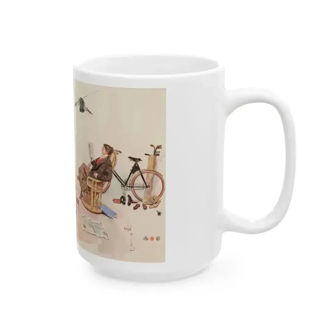 A Valentine Delivery, story illustration - White Coffee Mug - Go Mug Yourself