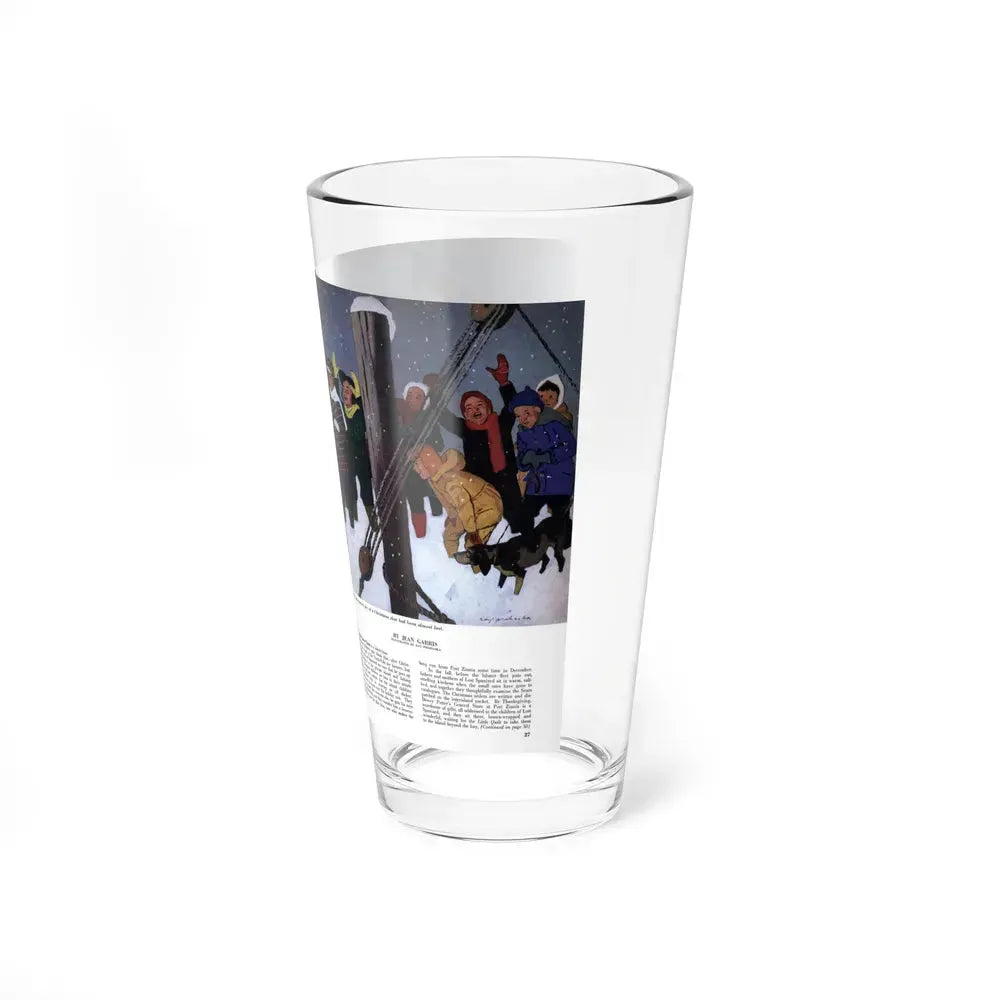 A Very Special Christmas, Redbook, December 1957 (Magazine Illustration) Pint Glass 16oz - Go Mug Yourself