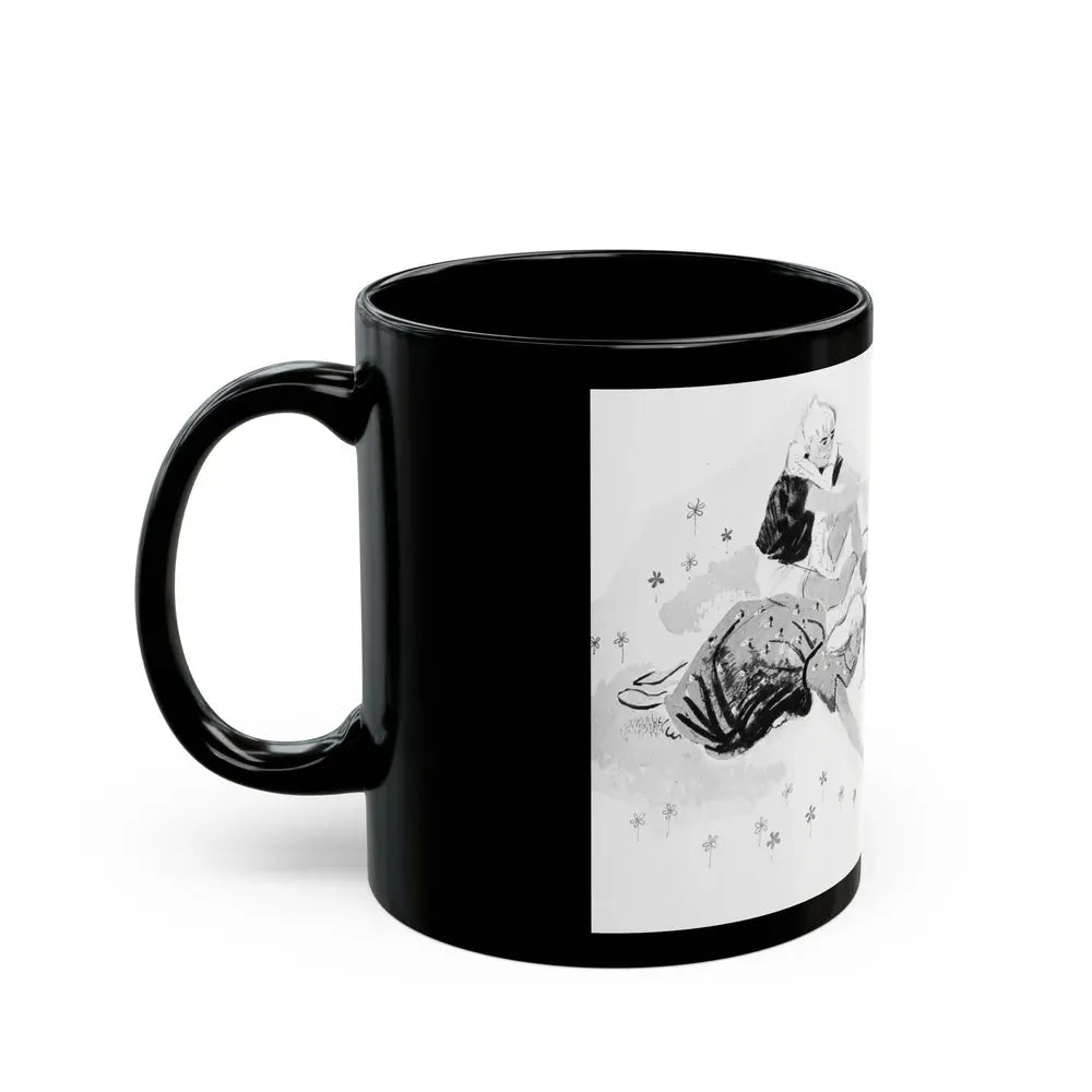 A very weighty question, Calling All Girls, August 1948 - Black Coffee Mug - Go Mug Yourself