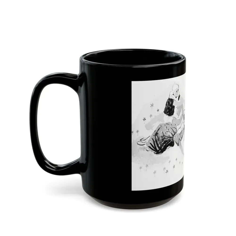A very weighty question, Calling All Girls, August 1948 - Black Coffee Mug - Go Mug Yourself