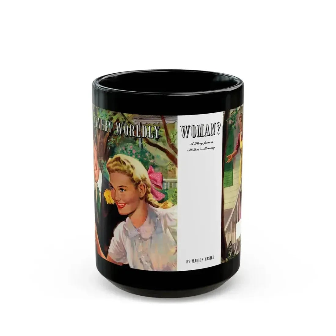 A Very Wordly Woman (1), Life Story magazine, May 1944 - Black Coffee Mug 15oz - Go Mug Yourself
