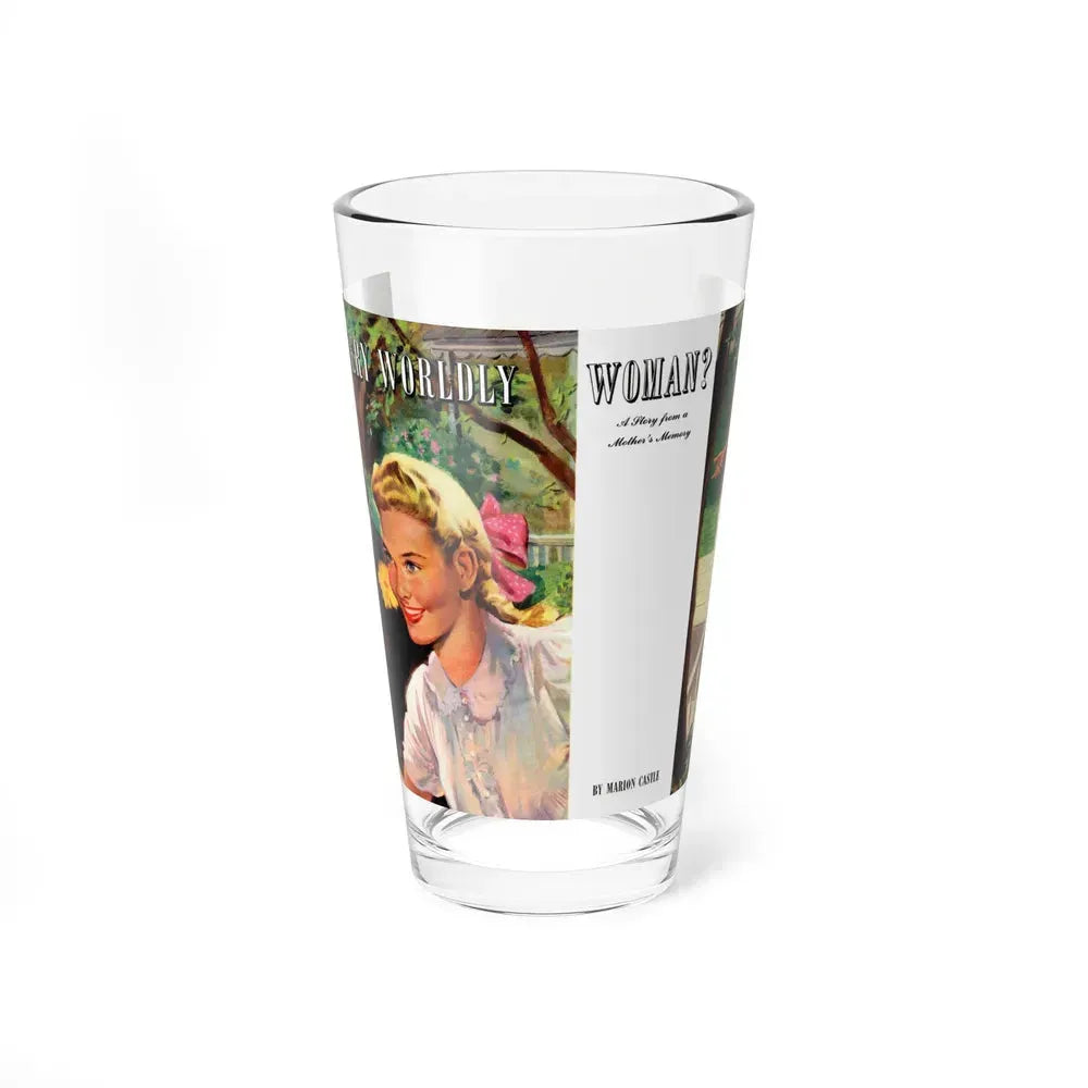 A Very Wordly Woman (1), Life Story magazine, May 1944 (Magazine Illustration) Pint Glass 16oz 16oz - Go Mug Yourself