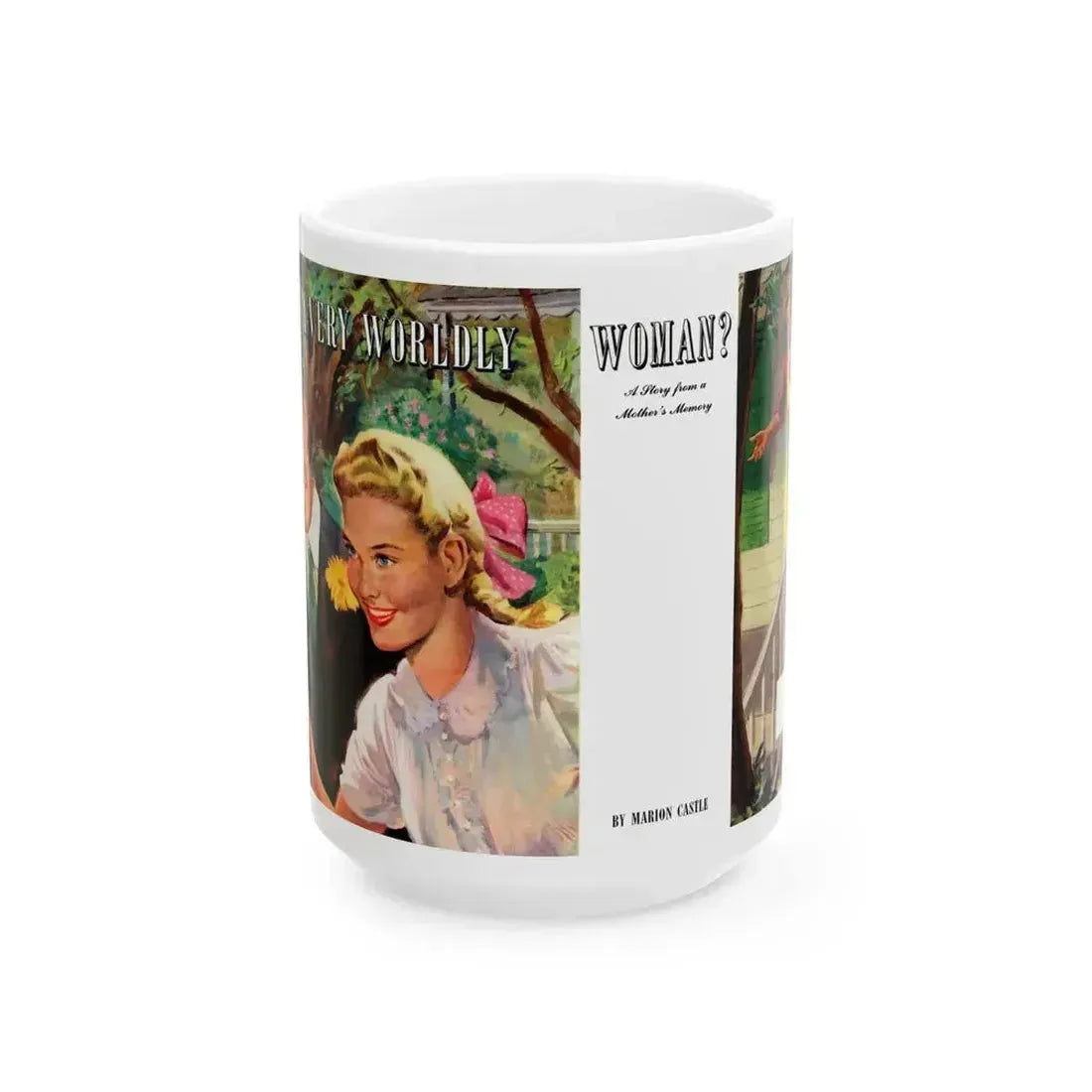 A Very Wordly Woman (1), Life Story magazine, May 1944 - White Coffee Mug 15oz - Go Mug Yourself