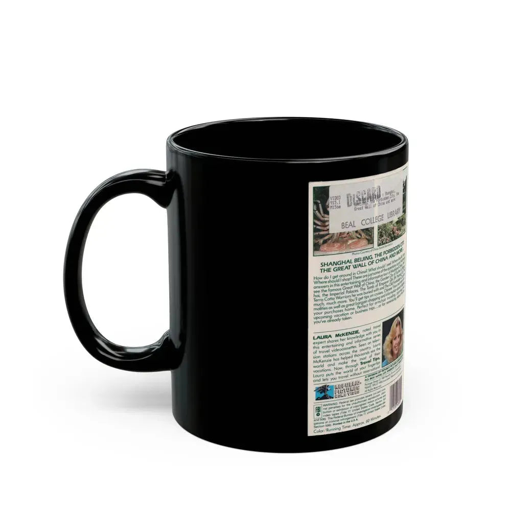 A VIDEO TRAVEL GUIDE TO MAINELAND CHINA (VHS COVER) - Black Coffee Mug - Go Mug Yourself