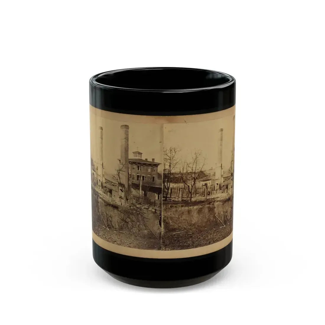 A View In Atlanta, Ga., Nov. 1864 (U.S. Civil War) Black Coffee Mug 15oz - Go Mug Yourself