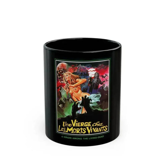 A VIRGIN AMONG THE LIVING DEAD 1973 Movie Poster - Black Coffee Mug 11oz - Go Mug Yourself