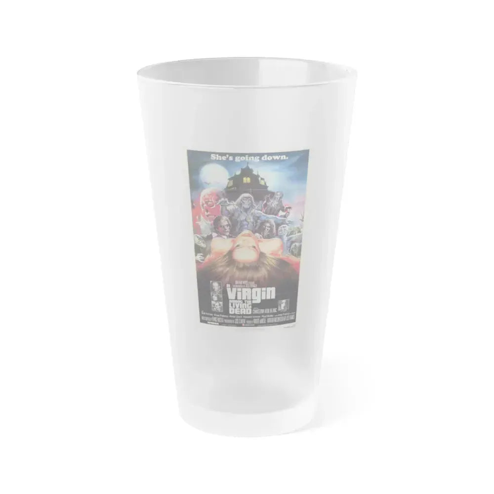 A VIRGIN AMONG THE LIVING DEAD (RETRO) 1973 Movie Poster - Frosted Pint Glass 16oz 16oz Frosted - Go Mug Yourself
