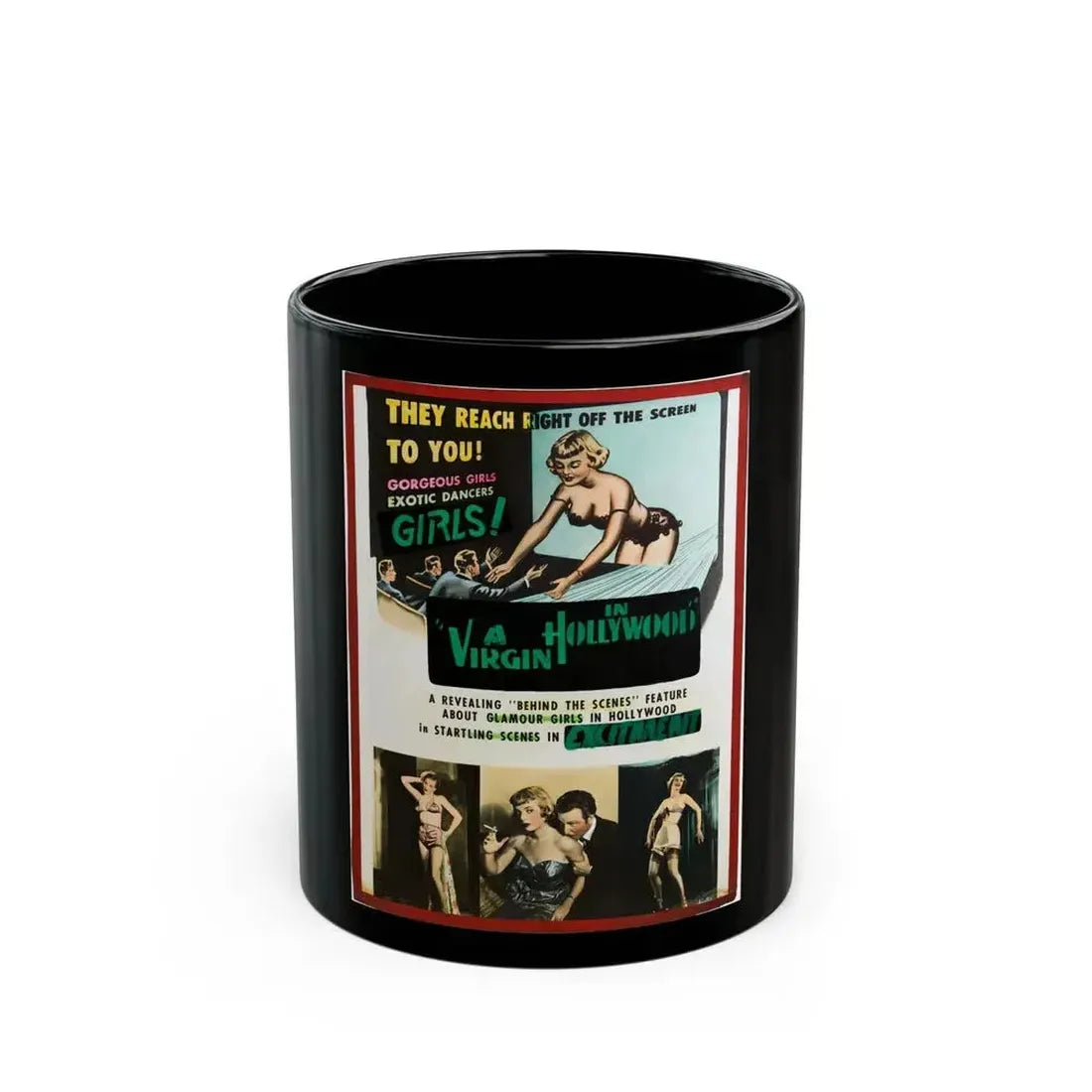 A VIRGIN IN HOLLYWOOD 1953 Movie Poster - Black Coffee Mug 11oz - Go Mug Yourself