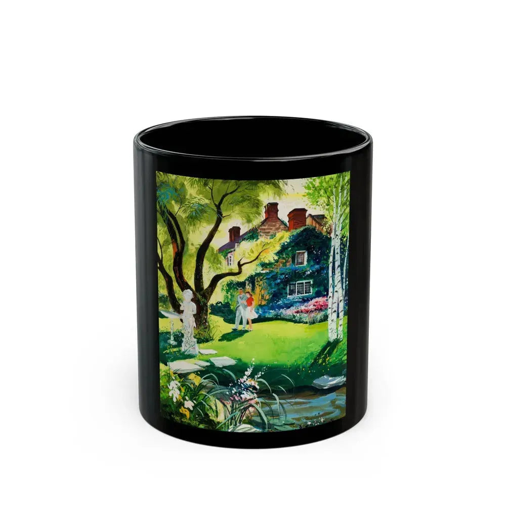 A Walk in the Garden - Black Coffee Mug 11oz - Go Mug Yourself