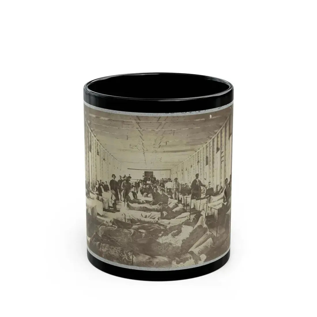 A Ward In Hospital At Convalescent Camp Near Alexandria, Va. (U.S. Civil War) Black Coffee Mug 11oz - Go Mug Yourself