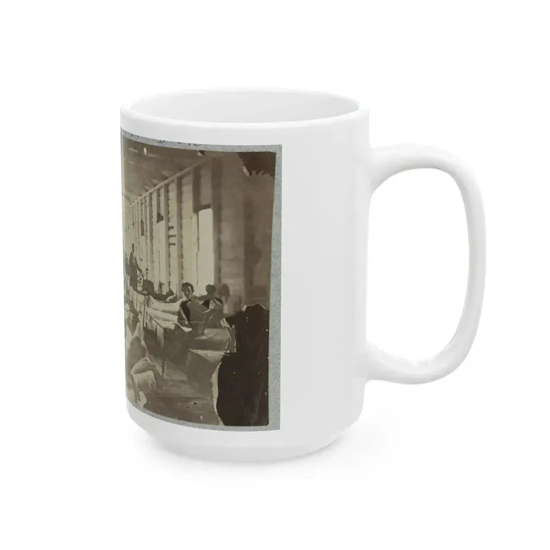 A Ward In Hospital At Convalescent Camp Near Alexandria, Va. (U.S. Civil War) White Coffee Mug - Go Mug Yourself
