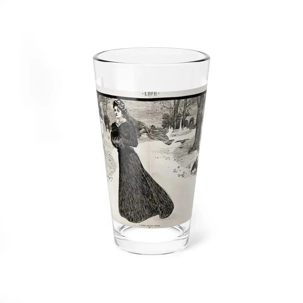 A Widow and Her Friends, Part III, Life magazine, October 18, 1900 (Magazine Illustration) Pint Glass 16oz 16oz - Go Mug Yourself