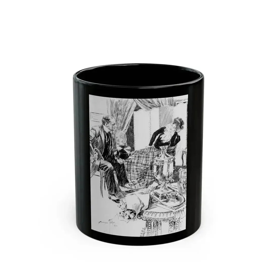 A Wild Remark, Puck magazine interior, 1894 - Black Coffee Mug 11oz - Go Mug Yourself