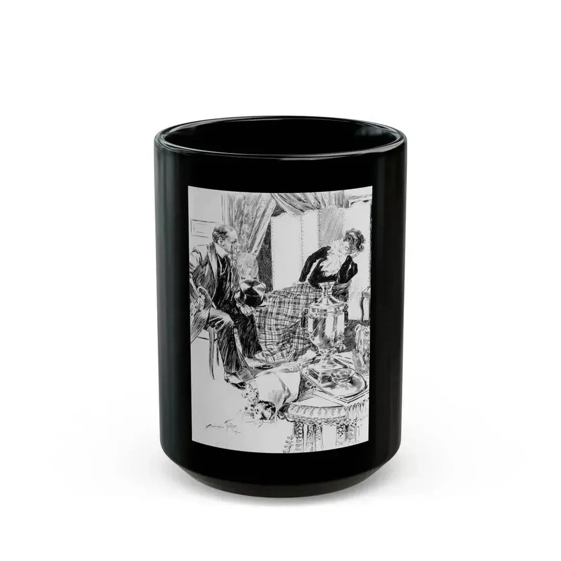 A Wild Remark, Puck magazine interior, 1894 - Black Coffee Mug 15oz - Go Mug Yourself