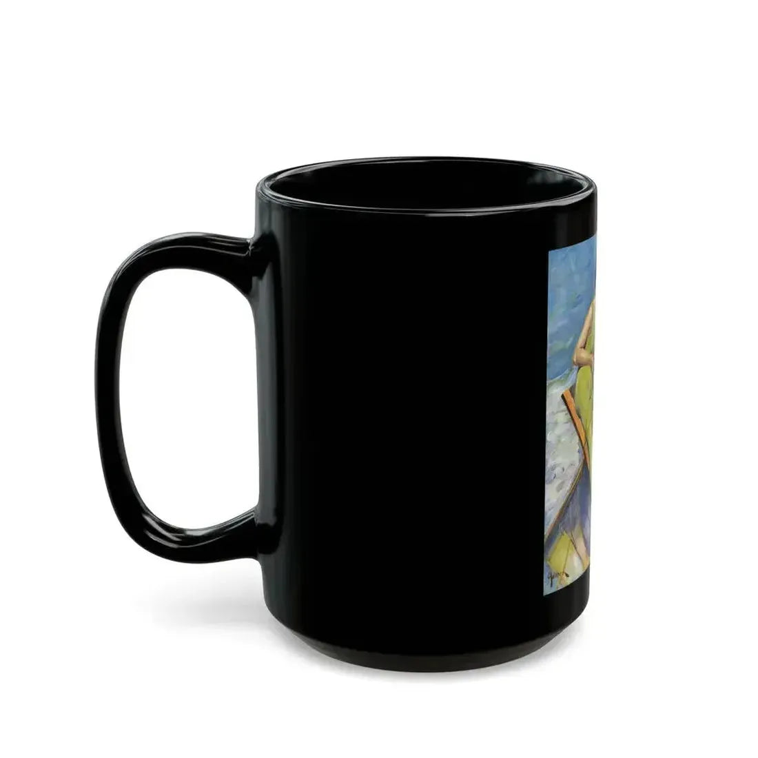 A Woman Sailing, illustration, 1914 - Black Coffee Mug - Go Mug Yourself