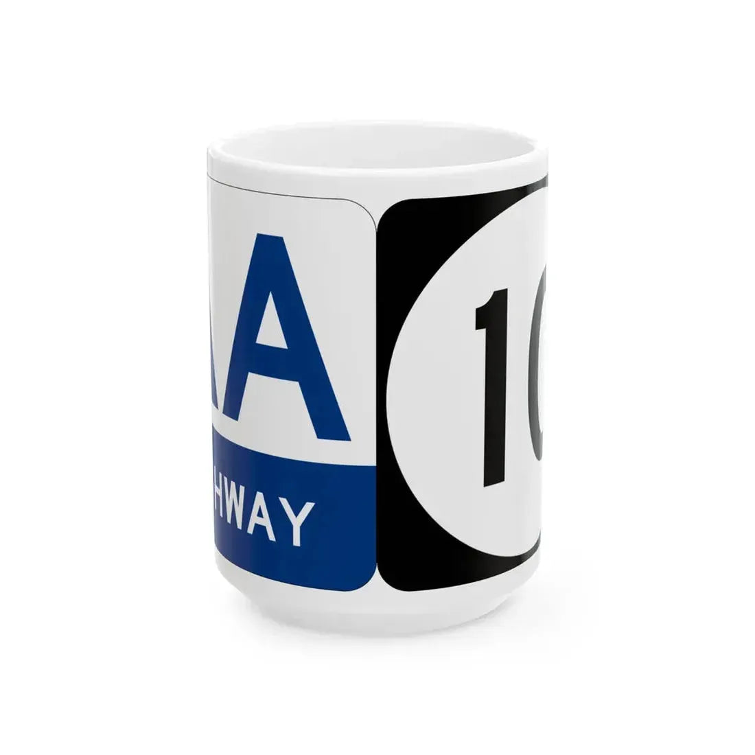 AA Highway KY 10 (Kentucky) (Road Sign) White Coffee Mug 15oz - Go Mug Yourself