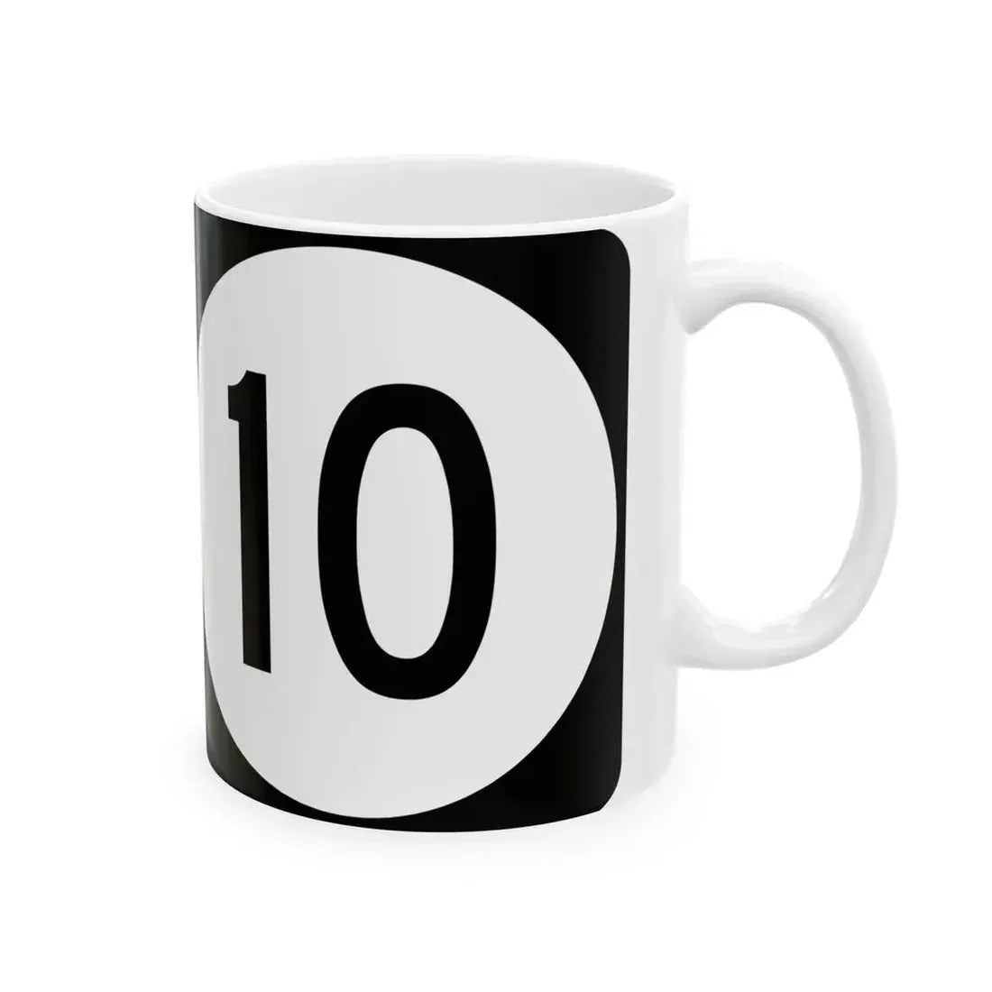 AA Highway KY 10 (Kentucky) (Road Sign) White Coffee Mug - Go Mug Yourself