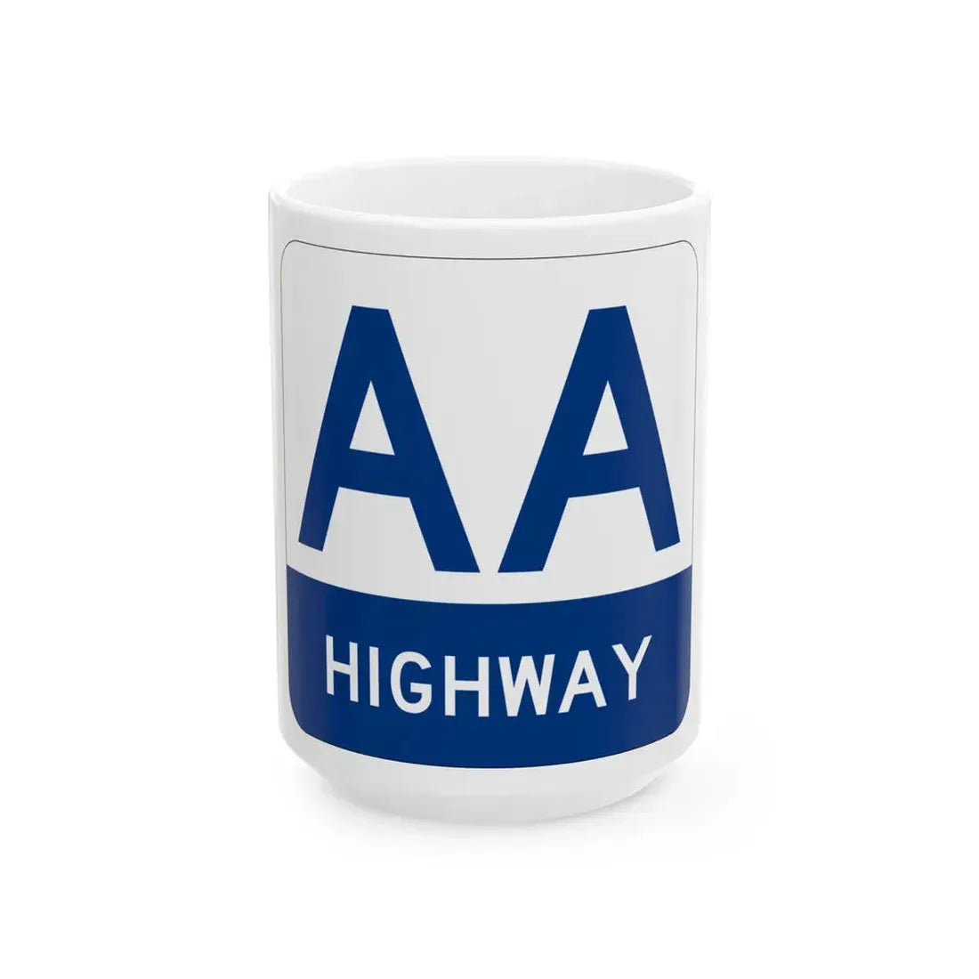 AA Highway Shield (Kentucky) (Road Sign) White Coffee Mug 15oz - Go Mug Yourself