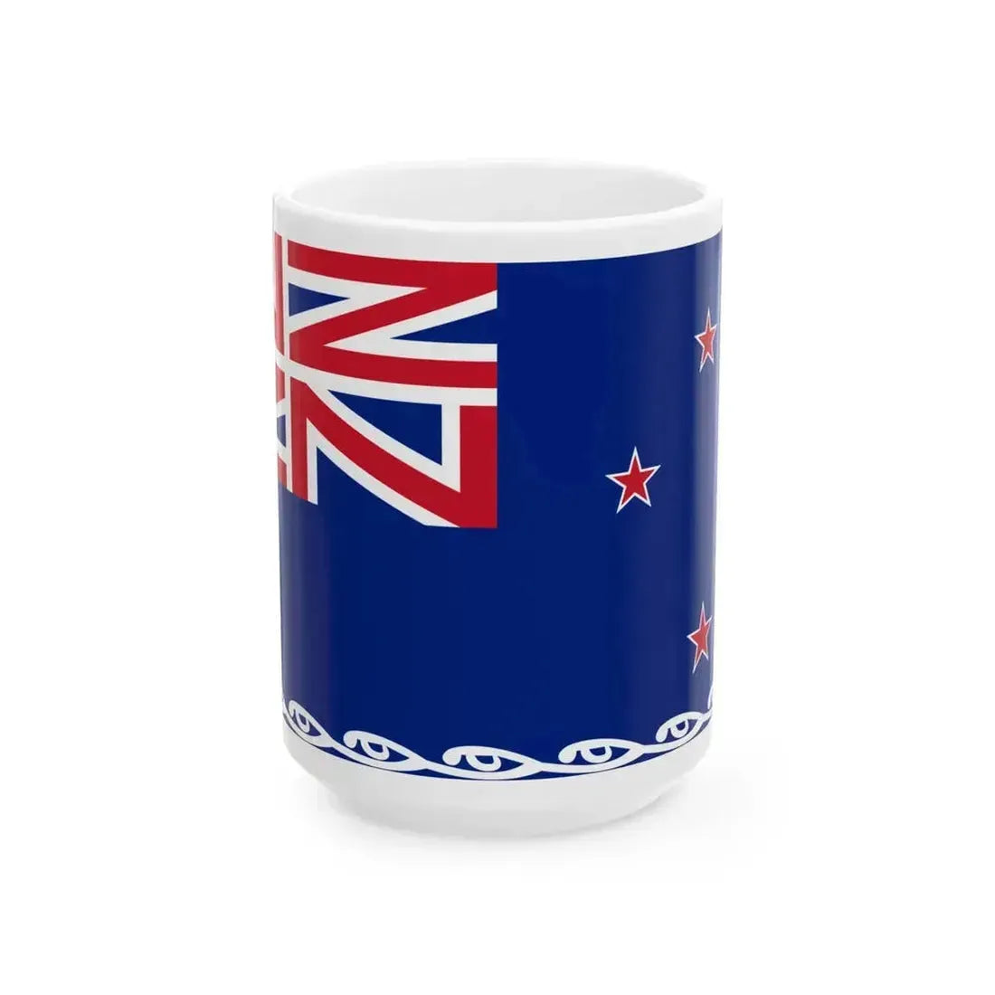 Aaron Nicholsons New Zealand Flag (New Zealand) White Coffee Mug 15oz - Go Mug Yourself