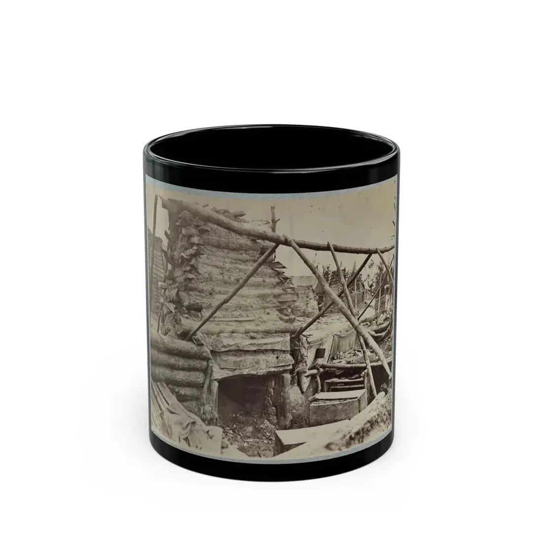 Abandoned Camp Of 9th Army Corps Near Falmouth, Va., February, 1863 001 (U.S. Civil War) Black Coffee Mug 11oz - Go Mug Yourself