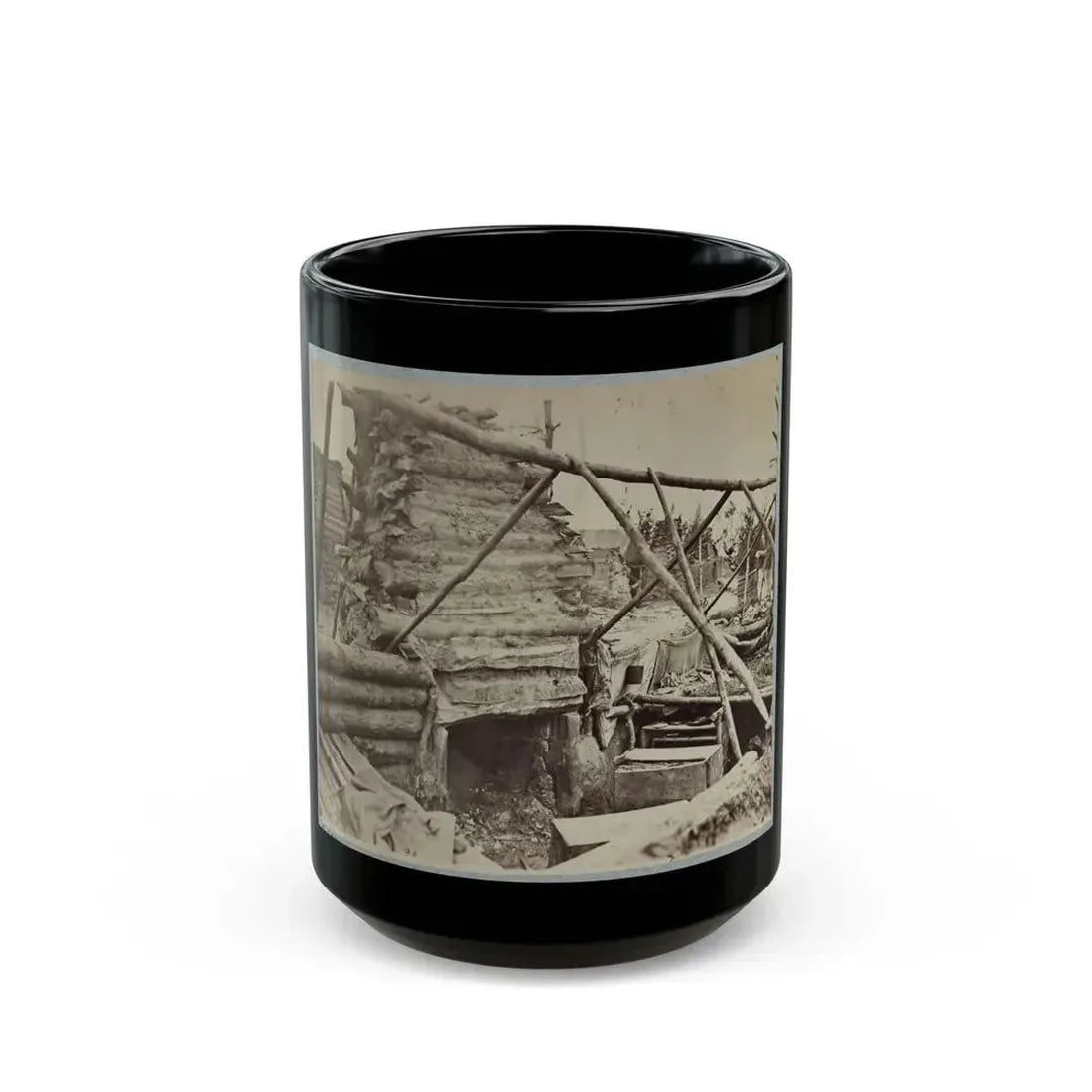 Abandoned Camp Of 9th Army Corps Near Falmouth, Va., February, 1863 001 (U.S. Civil War) Black Coffee Mug 15oz - Go Mug Yourself
