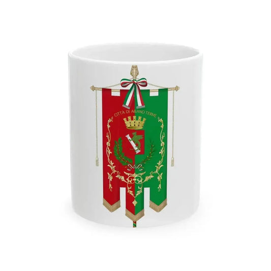 Abano Terme-Gonfalone (Italy) White Coffee Mug 11oz - Go Mug Yourself