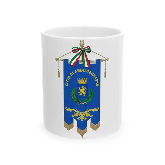 Abbiategrasso-Gonfalone (Italy) White Coffee Mug 11oz - Go Mug Yourself