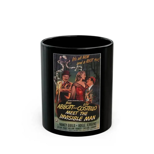 ABBOT & COSTELLO MEET THE INVISIBLE MAN 1951 Movie Poster - Black Coffee Mug 11oz - Go Mug Yourself