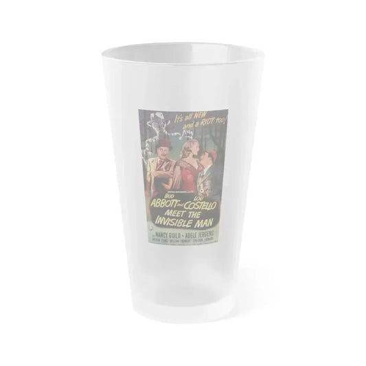 ABBOT & COSTELLO MEET THE INVISIBLE MAN 1951 Movie Poster - Frosted Pint Glass 16oz 16oz Frosted - Go Mug Yourself