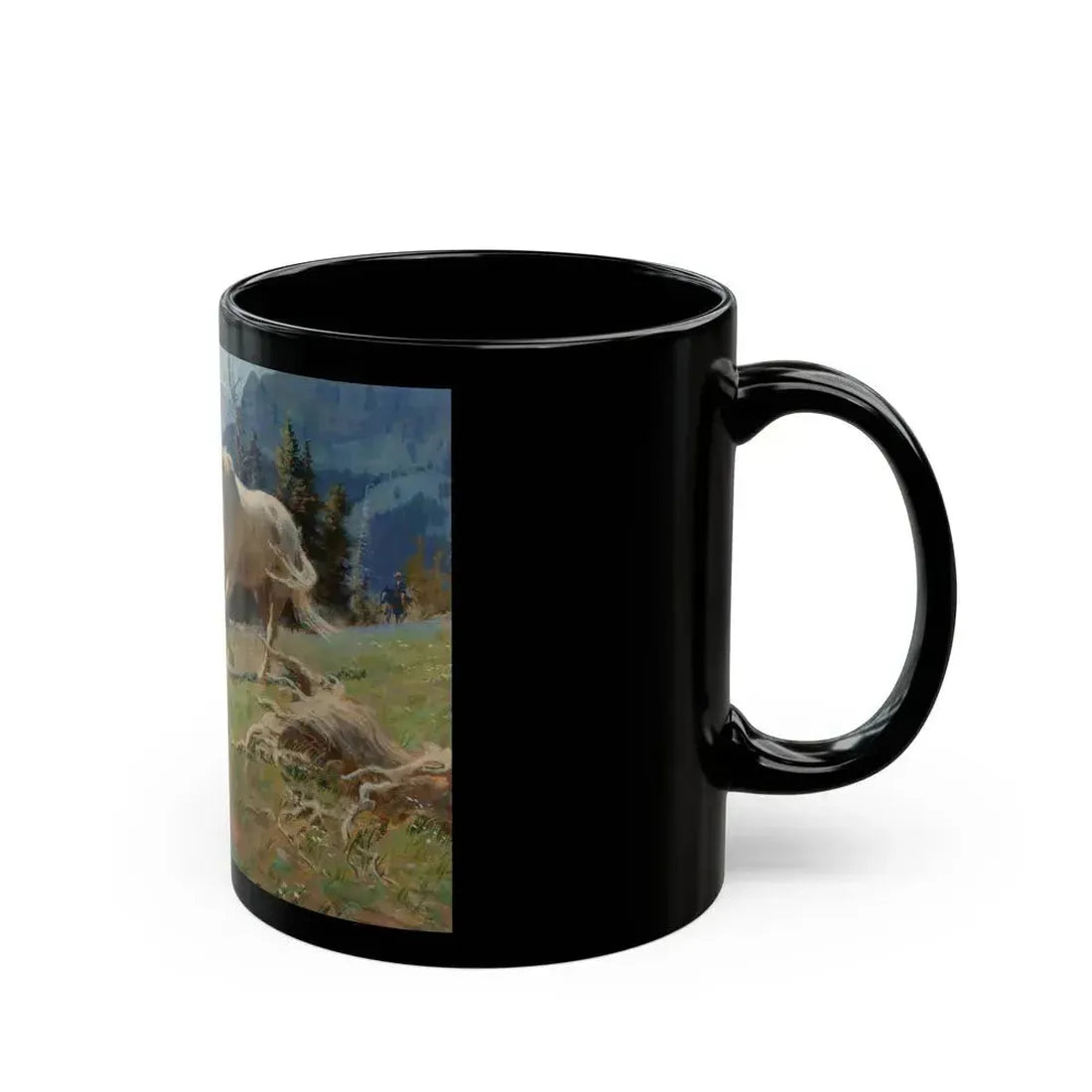 Above the Silver Tip Meadow - Black Coffee Mug - Go Mug Yourself
