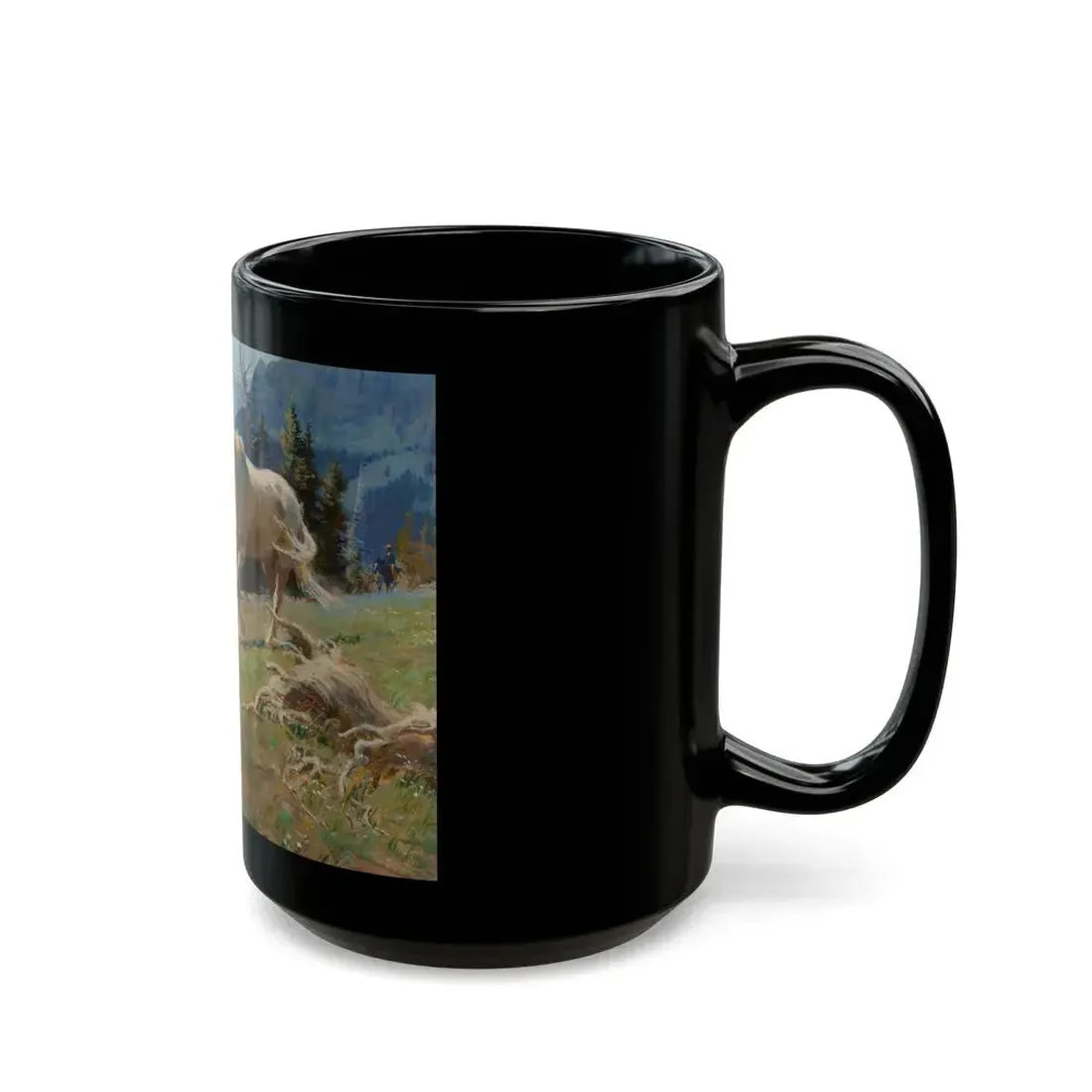 Above the Silver Tip Meadow - Black Coffee Mug - Go Mug Yourself