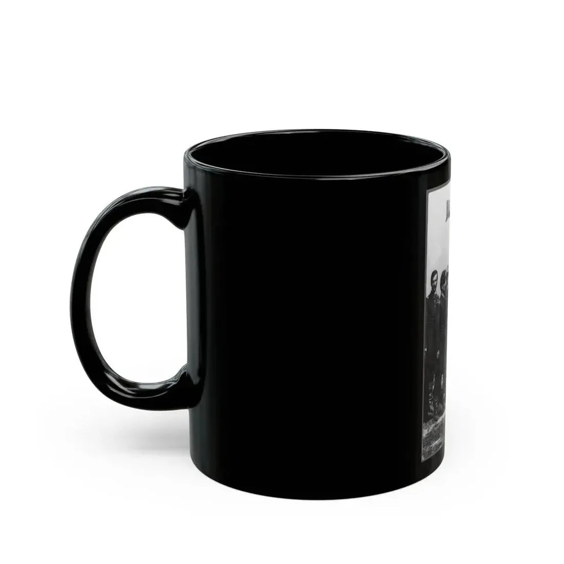 Abraham Lincoln On Battlefield At Antietam, Maryland, Cropped Version That Highlights Mclellan And Lincoln (U.S. Civil War) Black Coffee Mug - Go Mug Yourself