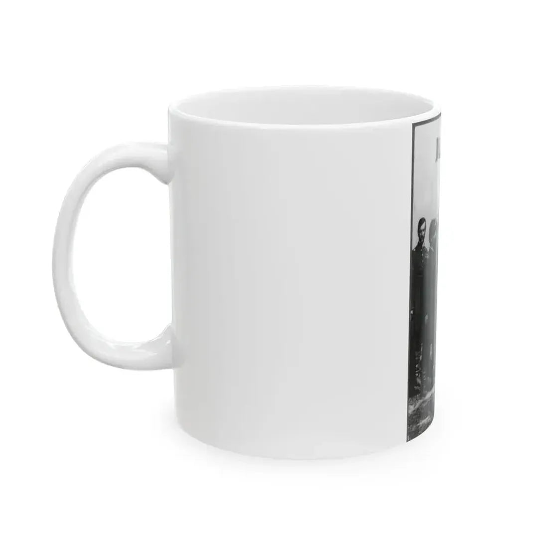 Abraham Lincoln On Battlefield At Antietam, Maryland, Cropped Version That Highlights Mclellan And Lincoln (U.S. Civil War) White Coffee Mug - Go Mug Yourself
