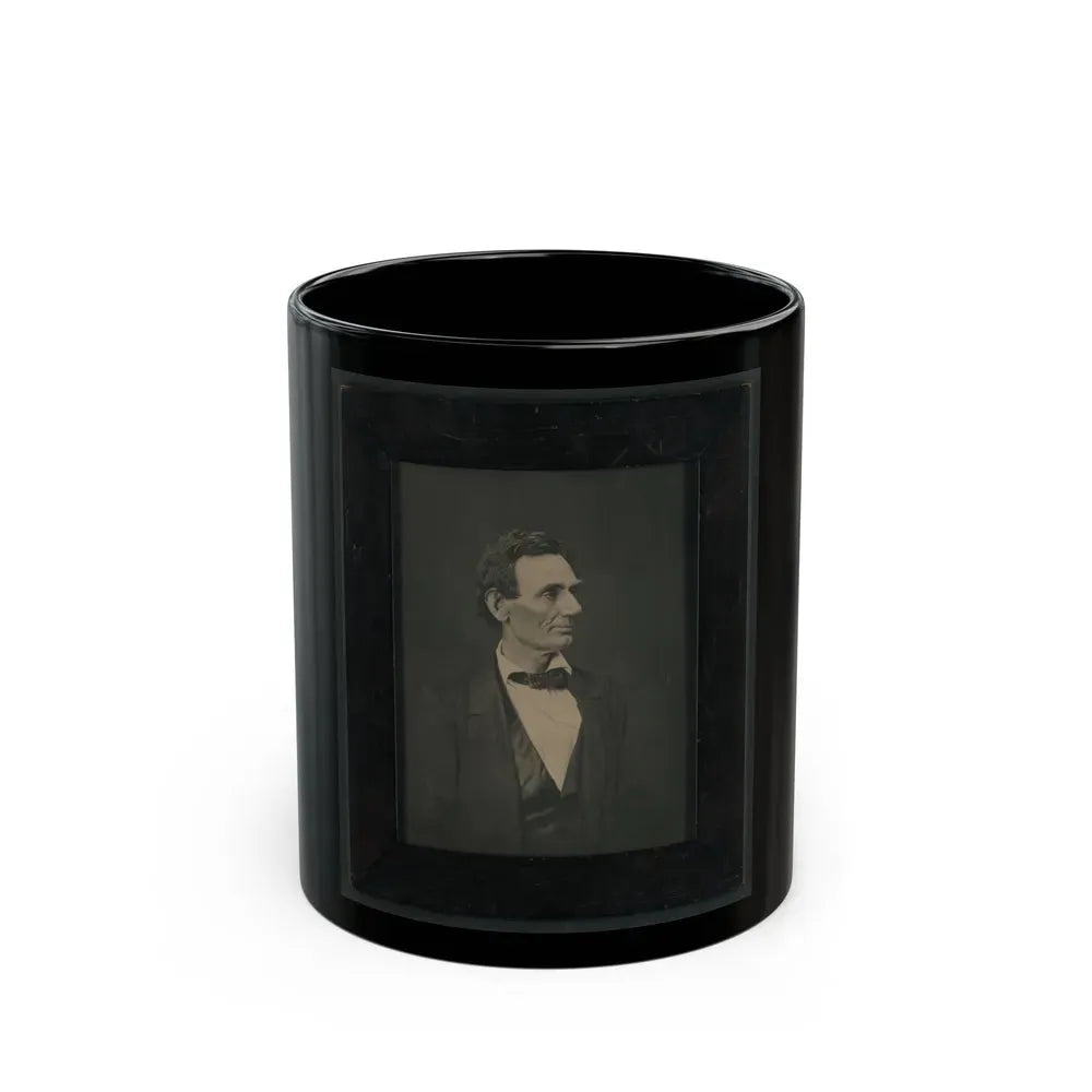 Abraham Lincoln, Presidential Candidate, Half-Length Portrait, Facing Right (U.S. Civil War) Black Coffee Mug 11oz - Go Mug Yourself