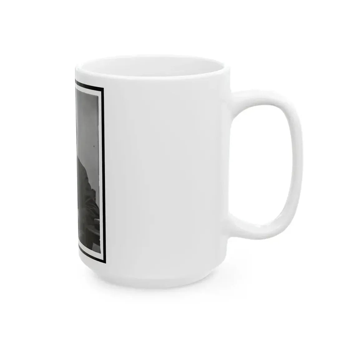 Abraham Lincoln, Three-Quarter Length Portrait, Seated And Holding His Spectacles And A Pencil (U.S. Civil War) White Coffee Mug - Go Mug Yourself
