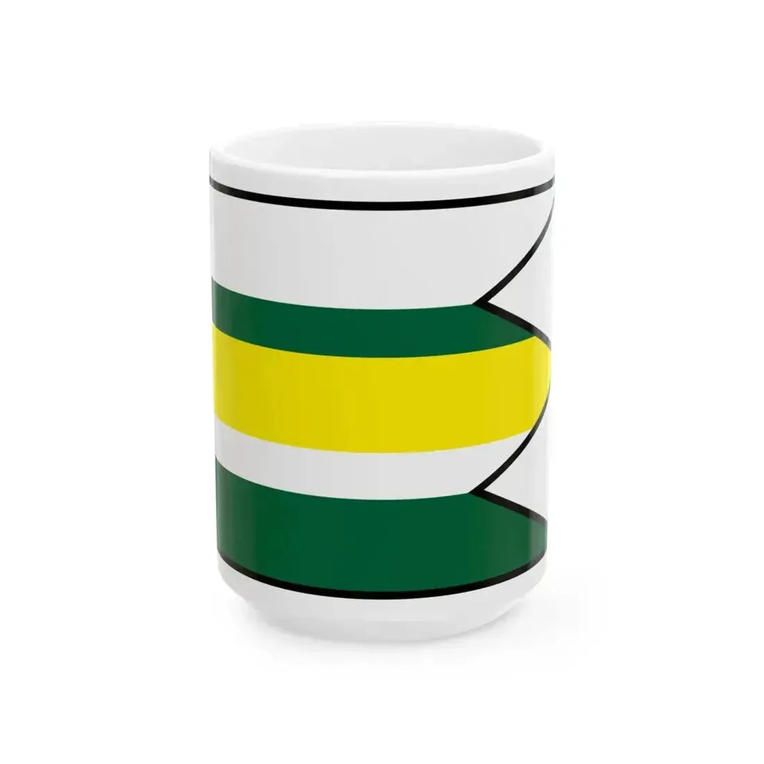 Abrahamovce Kezmarok Flag (Slovakia) White Coffee Mug 15oz - Go Mug Yourself
