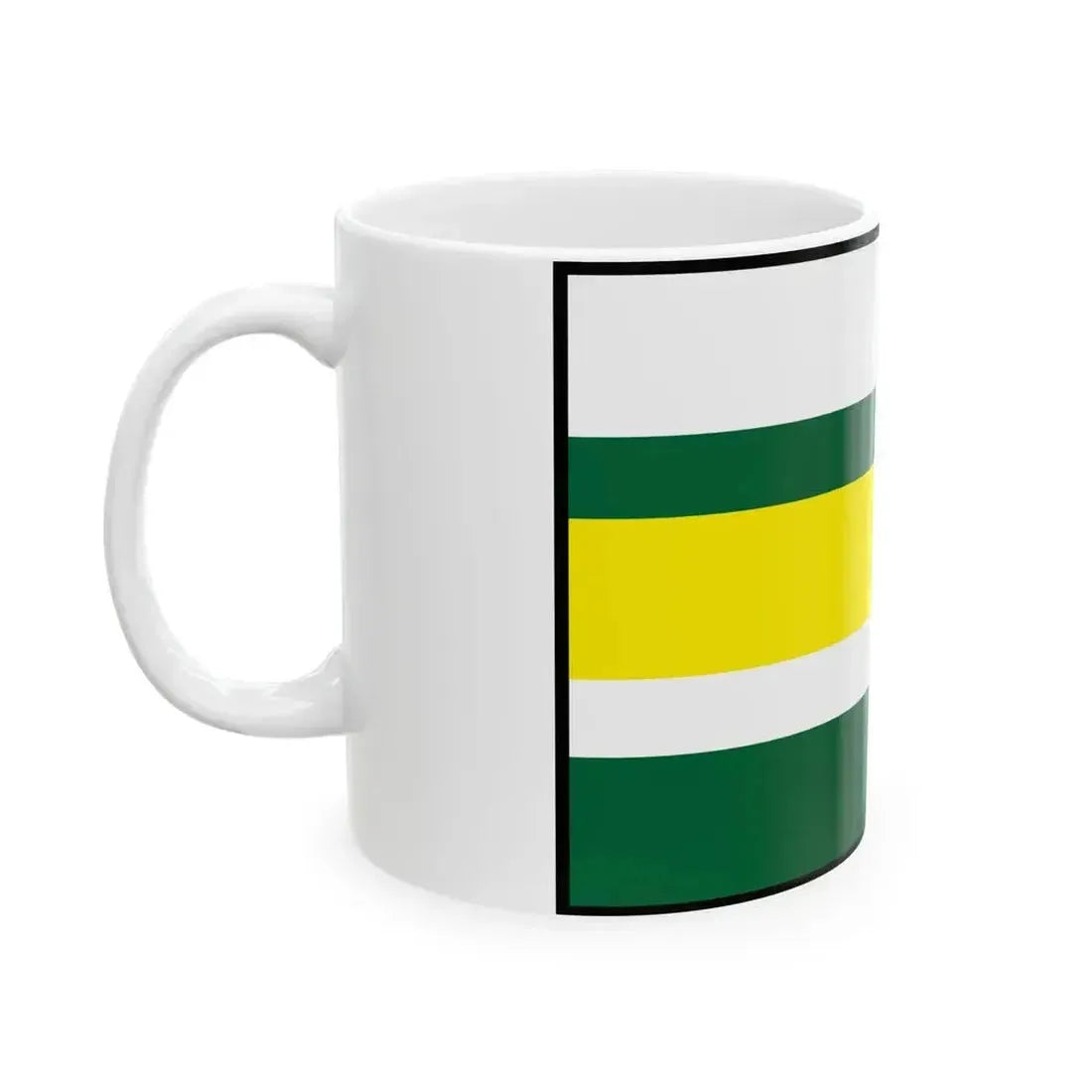 Abrahamovce Kezmarok Flag (Slovakia) White Coffee Mug - Go Mug Yourself
