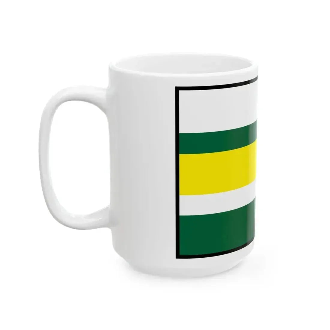 Abrahamovce Kezmarok Flag (Slovakia) White Coffee Mug - Go Mug Yourself