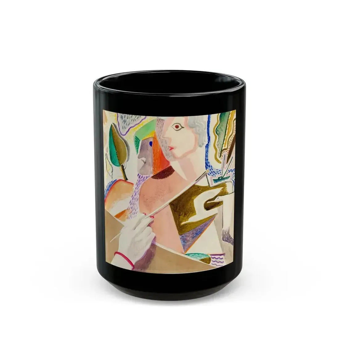 Abstract Painting - Black Coffee Mug 15oz - Go Mug Yourself