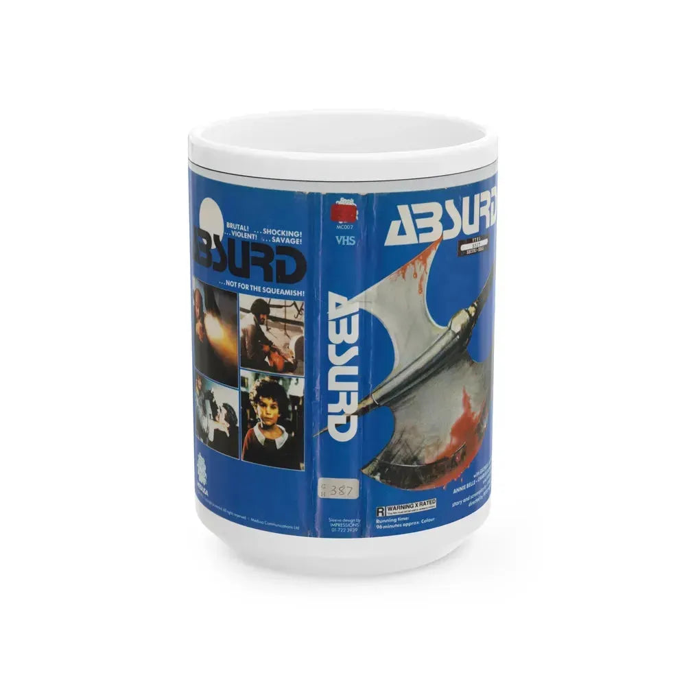 ABSURD MEDUSA HOME VIDEO (VHS COVER) - White Coffee Mug 15oz - Go Mug Yourself