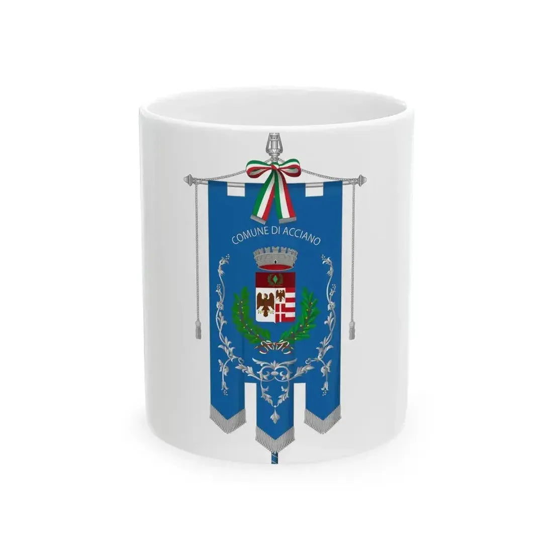 Acciano-Gonfalone (Italy) White Coffee Mug 11oz - Go Mug Yourself