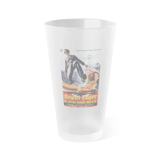 ACHTUNG! DESERT TIGERS 1977 Movie Poster - Frosted Pint Glass 16oz Default Title - Go Mug Yourself