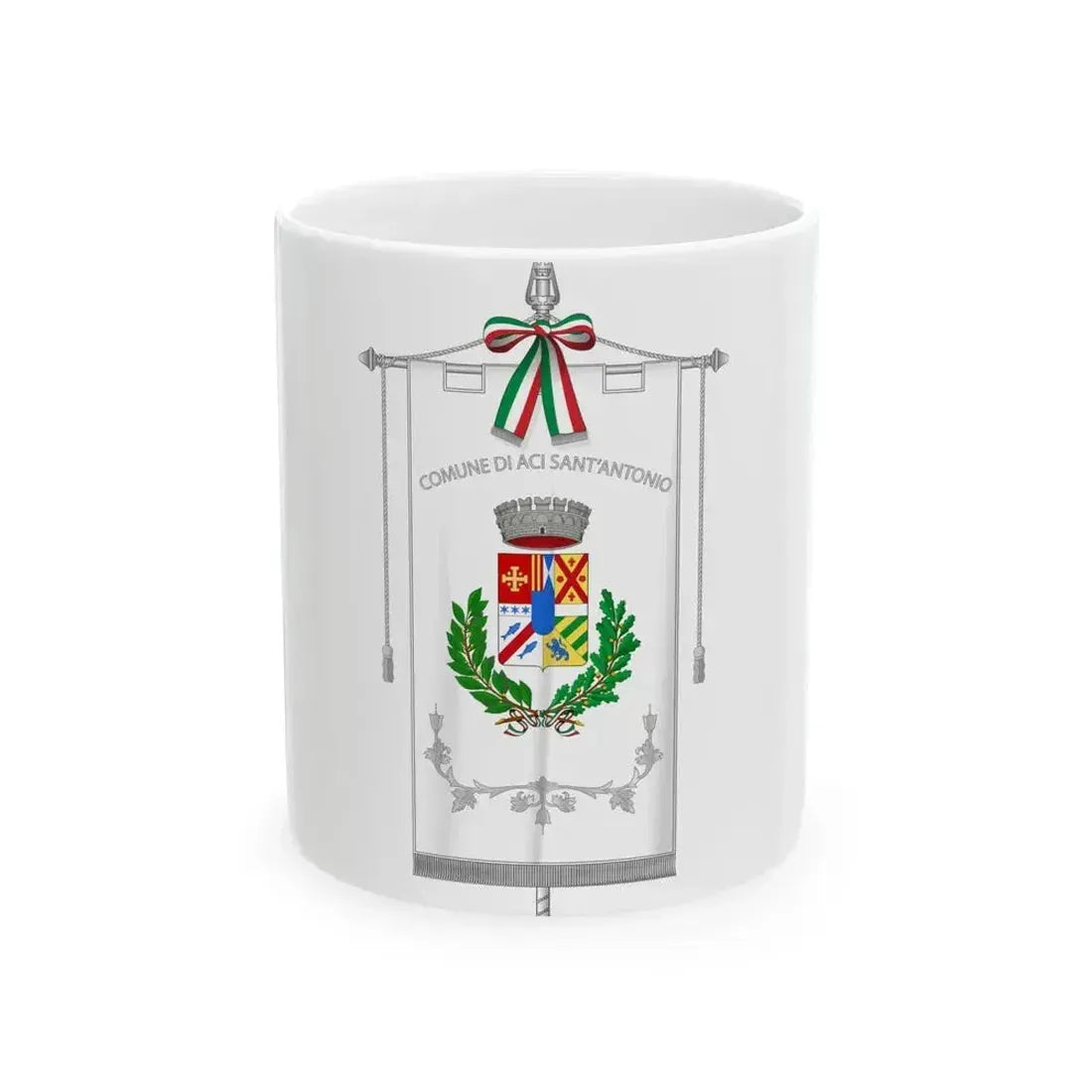 Aci SantAntonio-Gonfalone (Italy) White Coffee Mug 11oz - Go Mug Yourself