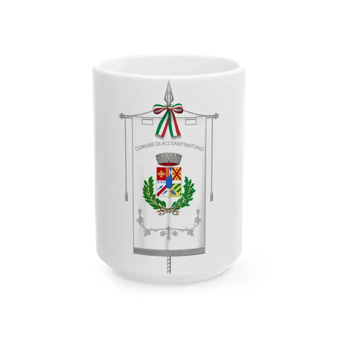 Aci SantAntonio-Gonfalone (Italy) White Coffee Mug 15oz - Go Mug Yourself
